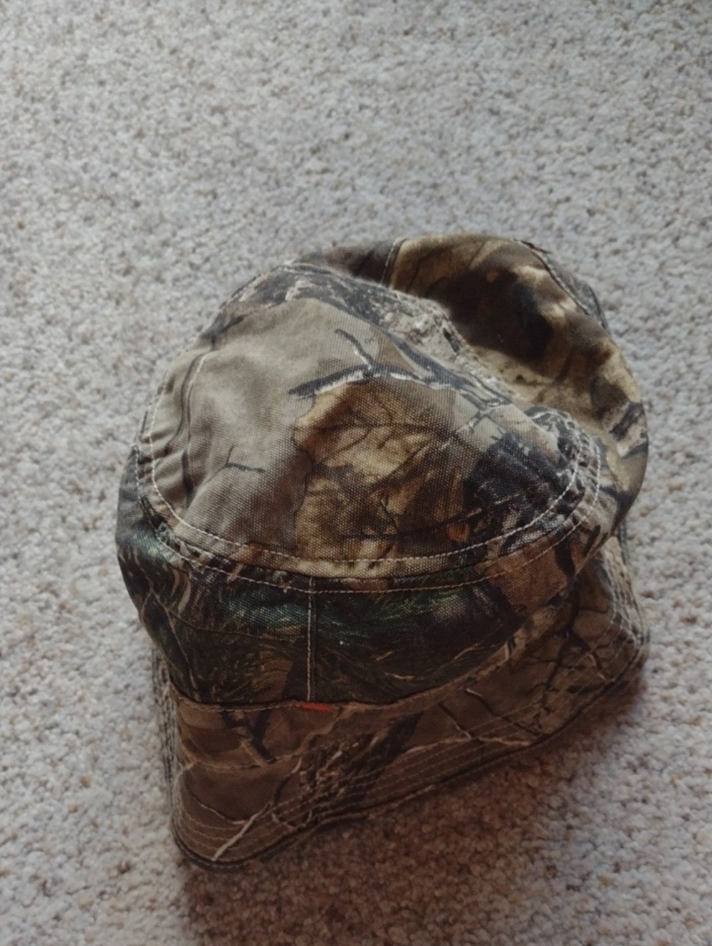 Carhartt Brown Camo Bucket Hat with Leather Logo - Picture 5 of 5